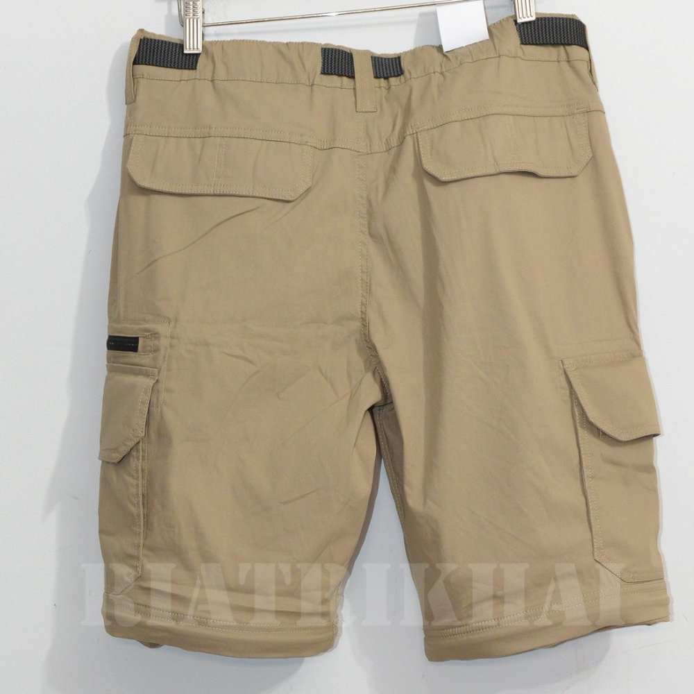 Men's Convertible Pants Shorts BC Clothing TAN - Picture 7 of 8